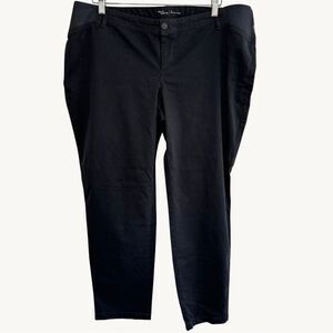 NWT Gap Maternity Best Girlfriend Inset Panel Black Khaki Pants Size 16